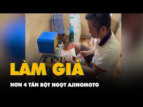 Bên trong một cơ sở của đường dây làm hơn 4 tấn bột ngọt Ajinomoto giả tại TP.HCM thumbnail
