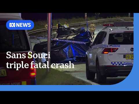 Three men killed after two vehicles crash in Sans Souci, Sydney’s south | ABC NEWS thumbnail