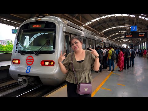 SERU‼️Pertama Kali Naik MRT Metro Di INDIA thumbnail