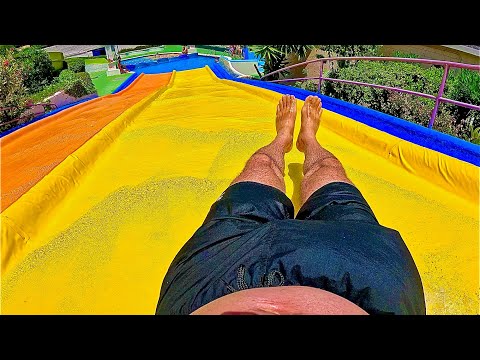 Impossible to Stay Straight on This Foam Slide! thumbnail