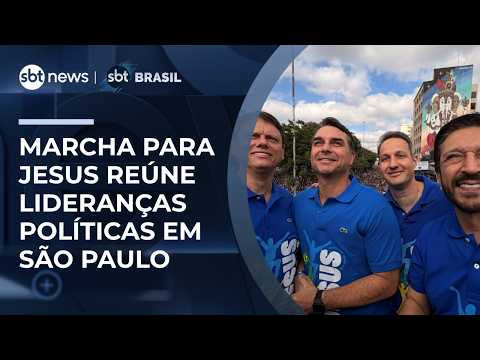 34ª edição da Marcha para Jesus reúne milhares de fiéis e lideranças políticas em SP | #SBTBrasil thumbnail
