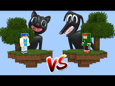 ILHA DO CARTOON CAT VS ILHA DO CARTOON DOG no MINECRAFT!! thumbnail
