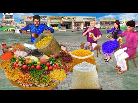 Bucket Jhal Muri World's Famous Jhal Muri Street Food Hindi Kahani Moral Stories New Comedy Video thumbnail