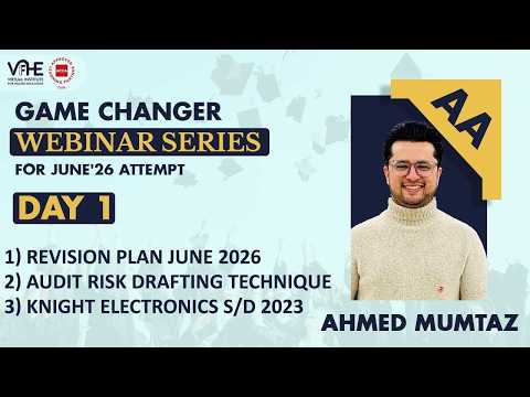 ACCA AA Day 1 Game Changer Webinar Series June'26 | Pass AA First Attempt | Success Strategy thumbnail