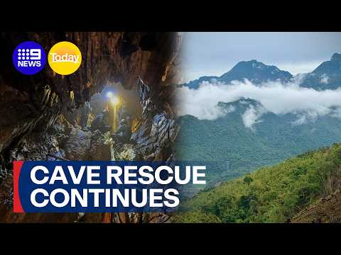 First of five villagers trapped in Laos cave has been rescued | 9 News Australia thumbnail