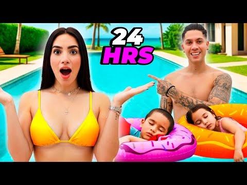 DORMIMOS EN LA PISCINA CON KIMA Y JUANITO 😱 Kimberly Loaiza thumbnail