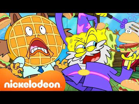 SpongeBob | 3 JAM Aksi Makanan Terkonyol SpongeBob 🍔 | Nickelodeon thumbnail