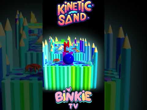 🔤🎳 Bowling Ball Smashes Kinetic Sand Alphabet ABC Colorful Race | Binkie TV thumbnail