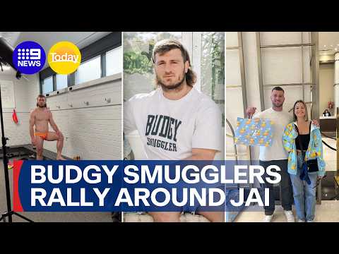 Budgy smugglers throw their support behind Jai Arrow | 9 News Australia thumbnail