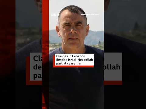 Clashes in Lebanon despite Israel-Hezbollah partial ceasefire. #Israel #Lebanon #BBCNews thumbnail