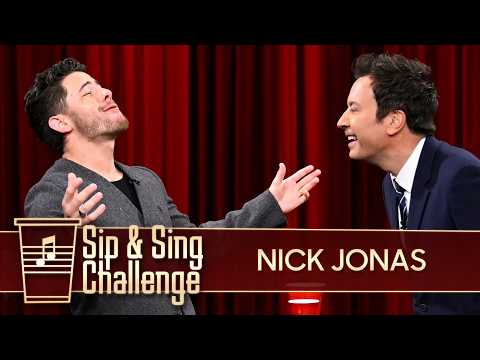 Sip and Sing Challenge with Nick Jonas | The Tonight Show Starring Jimmy Fallon thumbnail