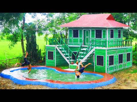 1000$ To Build Eco Resort Private Bamboo House With an underground swimming pool [Full] thumbnail