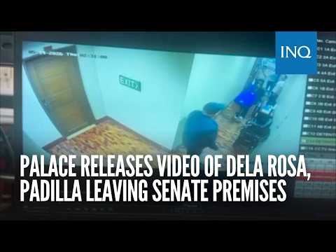 Palace releases video of dela Rosa, Padilla leaving Senate premises thumbnail