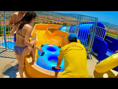 Twisting Tube Slide Ride 💦 | Oasis Waterpark Alaçatı 🇹🇷 thumbnail
