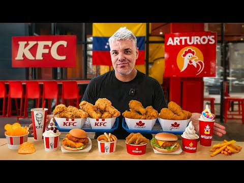 PROBANDO la FRANQUICIA MÁS POLÉMICA de VENEZUELA 🇻🇪🍗 KFC vs ARTURO’S  thumbnail