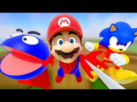 Pacman, Mario and Sonic superheroes thumbnail