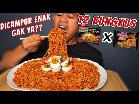 NYAMPURIN MIE TERPEDAS INDOMIE AYAM GEPREK DAN MIE SEDAAP KOREAN SPICY CHICKEN!! thumbnail