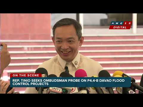 Tinio seeks Ombudsman probe of P4.4B flood control projects in Paolo Duterte's Davao district | ANC thumbnail