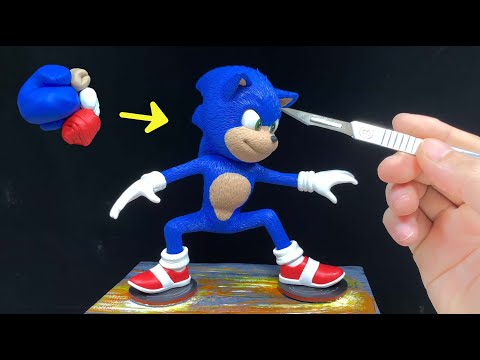 I Sculpted Sonic the Hedgehog From Clay | Full Process (Start to Finish) thumbnail