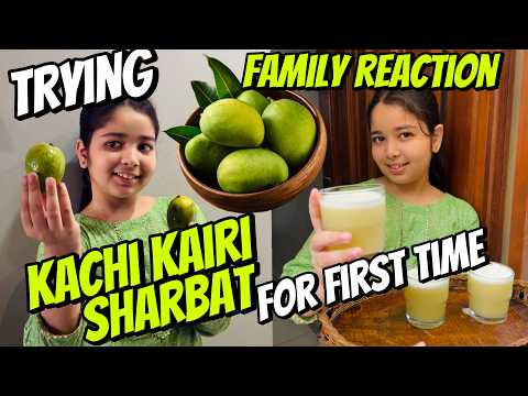 Aayat Arif II Trying (Kachi kairi sharbat) first time (FAMILY REACTION) II vlog thumbnail