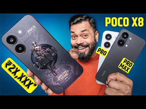 POCO X8 Pro & Pro Max Unboxing & First Look ⚡ Dimensity 9500s, 9000mAh, 100W & More thumbnail