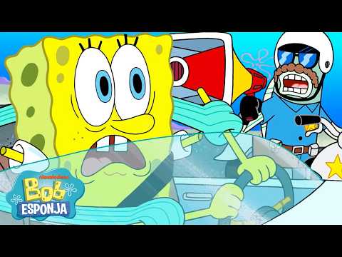 Bob Esponja conduce como un loco por 30 minutos 💨 | Bob Esponja en Español thumbnail