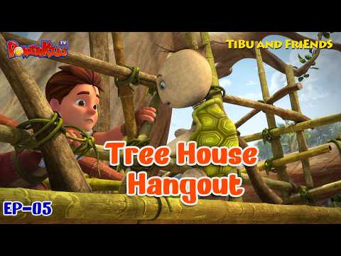 TIBU and Friends | EP 5 Tree House Hangout | Prehistoric Kids Cartoon ?? | Powerkids TV thumbnail