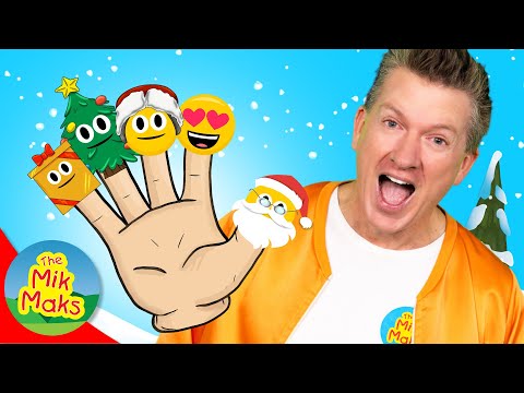 Finger Family Christmas Emoji Song | Kids Songs and Nursery Rhymes | The Mik Maks thumbnail