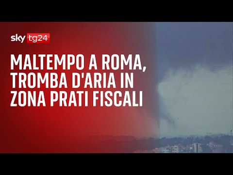 Maltempo a Roma, tromba d'aria in zona Prati Fiscali thumbnail