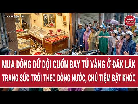 Thời sự: Tủ vàng bị lốc thổi bay ở Đắk Lắk, trang sức trôi theo dòng nước, chủ tiệm bật khóc thumbnail