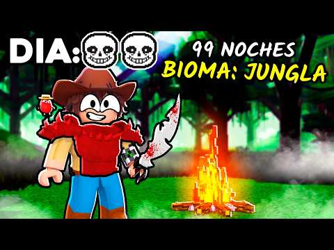 ¡SOBREVIVÍ 99 dias en el NUEVO BIOMA de JUNGLA! 💀🔥🐒 SILVIOGAMER en 99 Noches en el Bosque 🔴 DIRECTO thumbnail