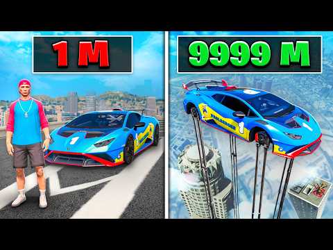 Jede Minute +1 METER HÖHERES Auto in GTA 5! thumbnail