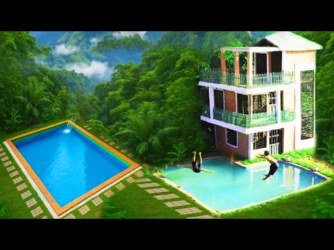 Unbelievable! 72 Days Build a Swimming Pool Around a Secret Villa In The Middle of The Forest thumbnail