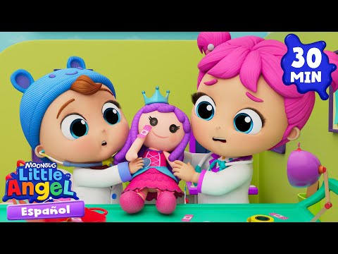 Curamos a la muñeca 🏥🥼💉 Canciones Infantiles 🎵 Little Angel Español thumbnail