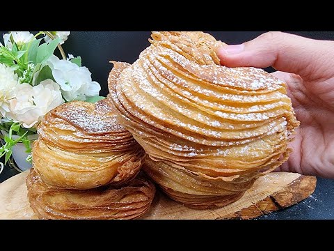 Katlama Afghano Dolce Fritto 🥐 | Ricetta Tradizionale Facile | Dolce Sfogliato Morbidissimo thumbnail