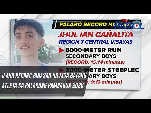 Ilang record binasag ng mga batang atleta sa Palarong Pambansa 2026 | TV Patrol thumbnail