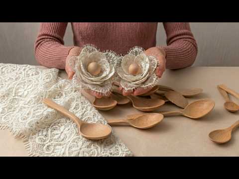 Transform Old Lace and Wooden Spoon into an Amazing Piece! Genius DIY 2 ideas! Recycle thumbnail