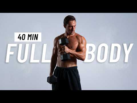 40 Min Full Body Dumbbell Workout at Home to Build Muscle thumbnail