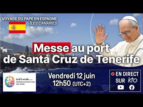 Messe présidée par le pape #LéonXIV au port de Santa Cruz de Tenerife #PapeenEspagne thumbnail