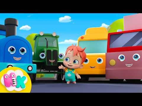 Vehicles Sounds Song 🚒🚨 Trucks for toddlers 🚜🚌 Cars for kıds | HeyKids Nursery Rhymes thumbnail