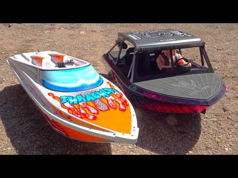 RC Jet Boat Showdown! Thrasher vs Jetstream — First Time Driver Reaction | RC ADVENTURES thumbnail