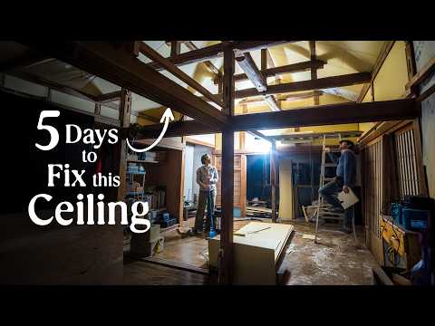 A 5-day COUNTDOWN tackling this drywalling project in our Japanese house thumbnail