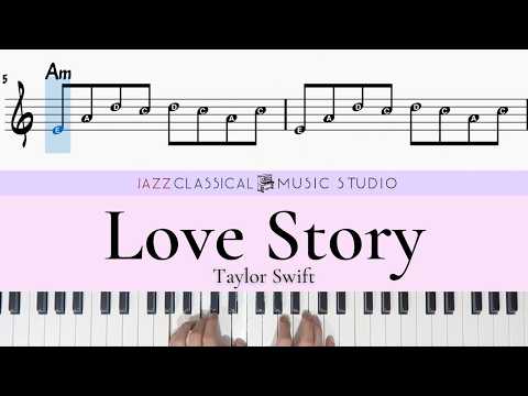 Taylor Swift -  Love Story | Piano Tutorial (EASY) | WITH Music thumbnail