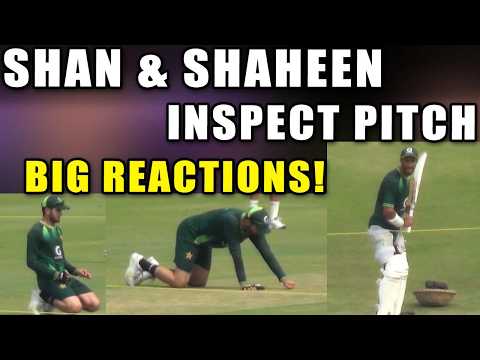 Pakistan Captain Shan Masood and Shaheen Check Pitch Ahead of 1st Test against Bangladesh thumbnail