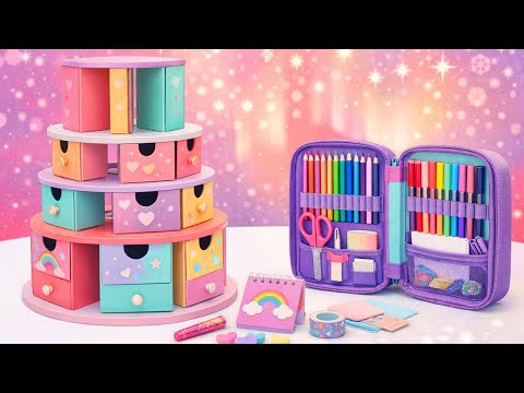 Artesanato com papelão ?✨ mesa DIY com portas deslizantes e compartimentos secretos thumbnail