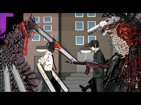 Denji Chainsaw Man vs Aki Gun Devil . Animation Drawing Cartoon 2. PART 1 thumbnail