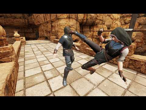I Tested Full Body Tracked VR Fighting (on my friends) thumbnail