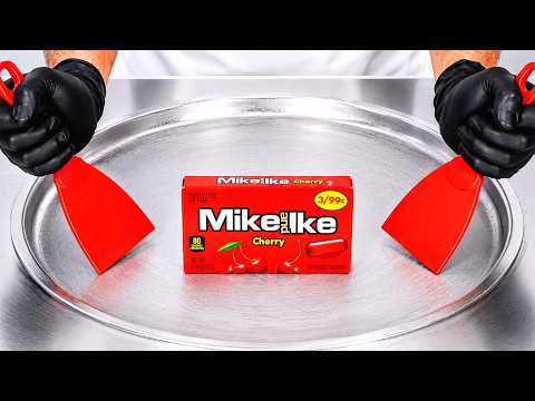 Mike And Ike - Cherry - Ice Cream Rolls | ASMR thumbnail