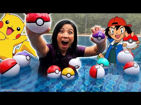 NEMU BOLA POKEMON DI KOLAM RENANG ! BERBURU BARENG PIKACHU thumbnail