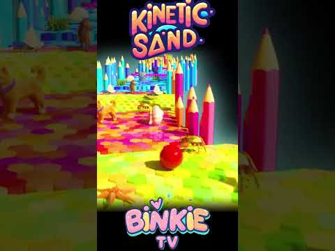 🐱✨ Bowling Ball Smashes Kinetic Sand Animals C Is for Cat | Binkie TV thumbnail